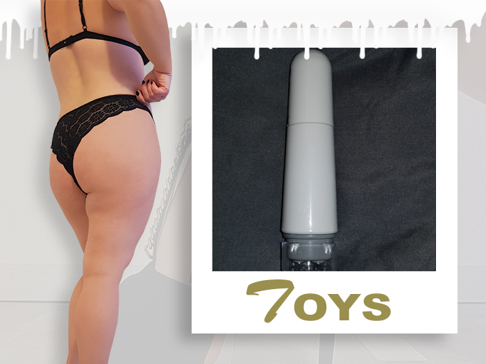 Benutzter kleiner weißer Vibrator